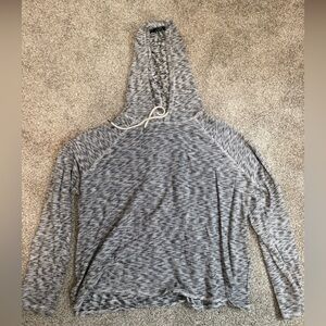 Aerie Black and White Cowl Neck Sweater